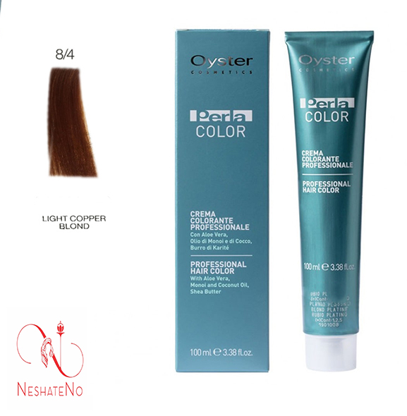 رنگ مو پرلاکالر اویستر شماره8.4 رنگ بلوند مسی روشن حجم100میل Oyster رنگ مو پرلاکالر اویستر شماره8.4 رنگ بلوند مسی روشن حجم100میل Oyster
