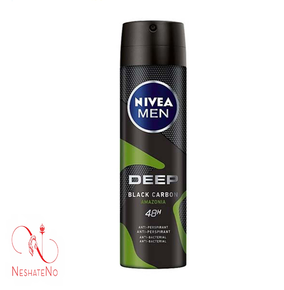 اسپری مردانه 48ساعته نیوا مدل deep black carbon amazonia حجم150میل اسپری مردانه 48ساعته نیوا مدل deep black carbon amazonia حجم150میل